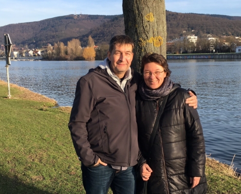 Stefan und Sabine Loß in Heidelberg drei Tage vor der Transplantation. Foto: Privat