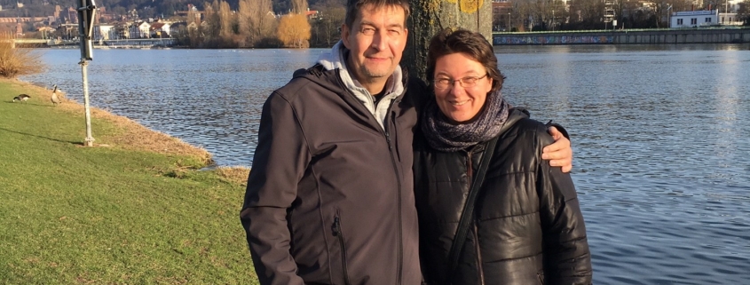 Stefan und Sabine Loß in Heidelberg drei Tage vor der Transplantation. Foto: Privat