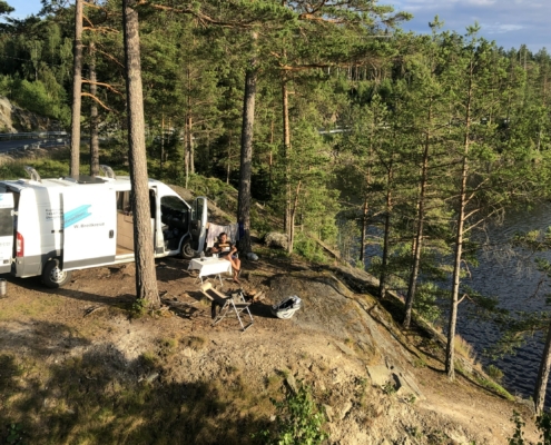 Familie Breitkreuz war mit dem Van in Skandinavien unterwegs. Foto: Privat