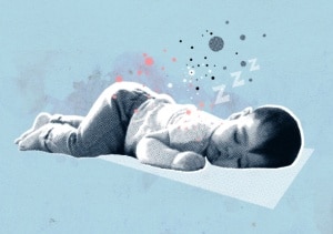Schlafendes Baby. Illustration: Sabrina Müller, sabrinamueller.com